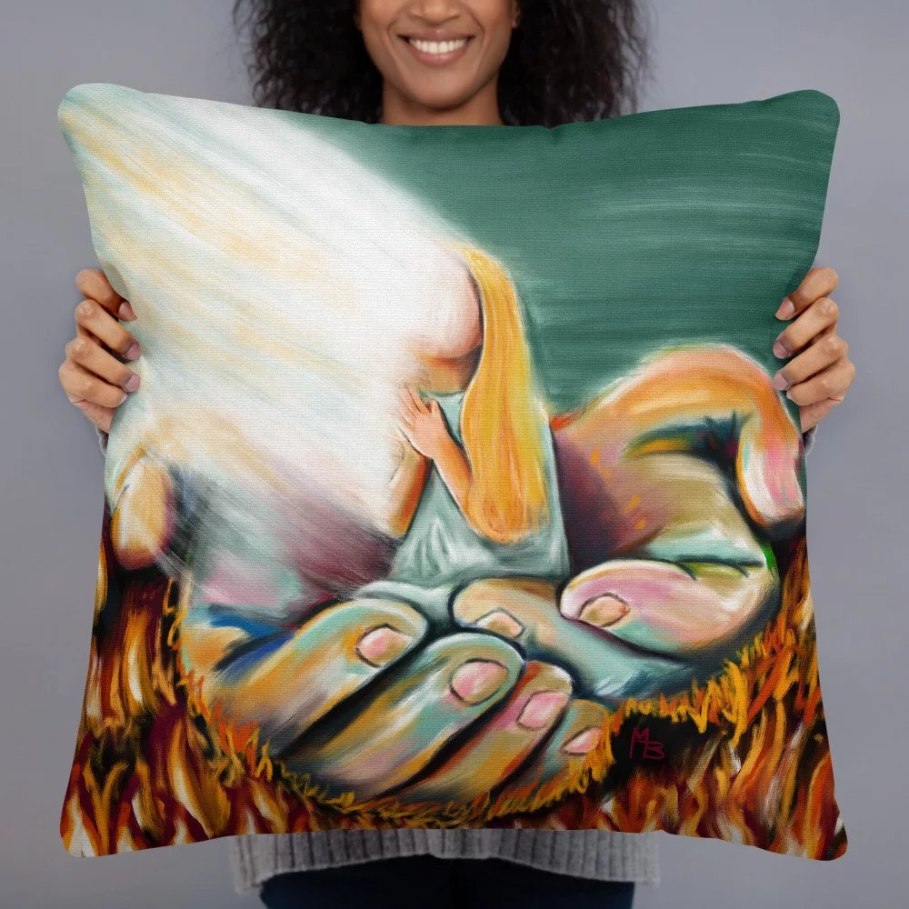 MB Art Abba's Child Surreal Art Pillow