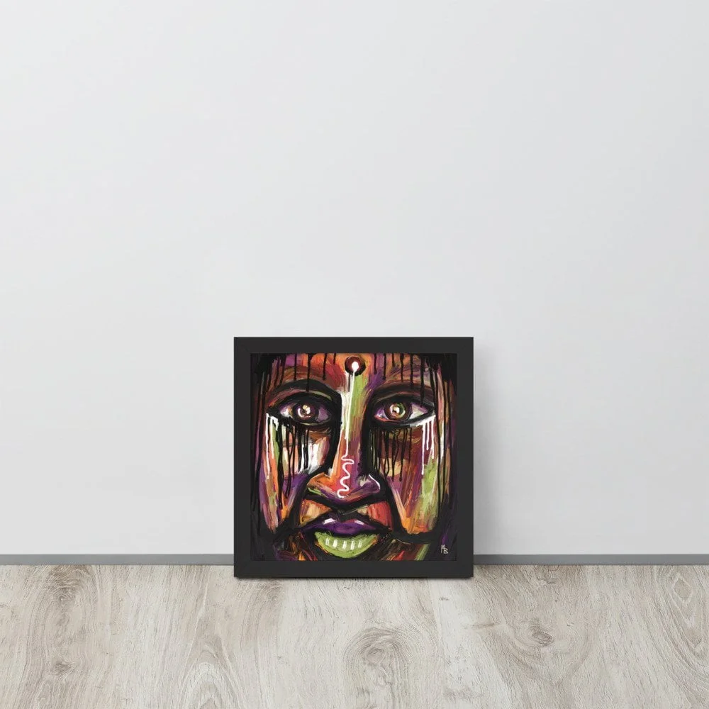 Mystic Contrast Abstract Portrait Art Framed poster - Image 2