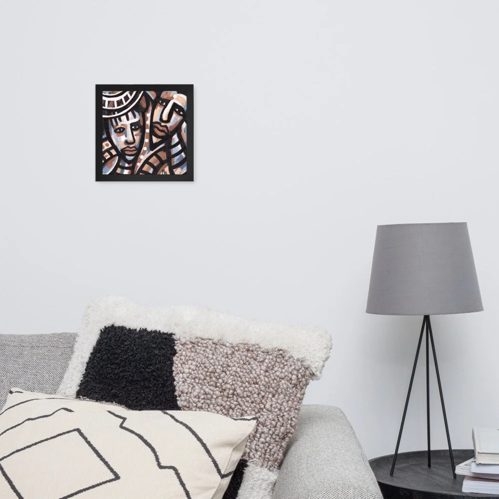Contrast Of Sorrow Abstract Art Framed poster - Image 2