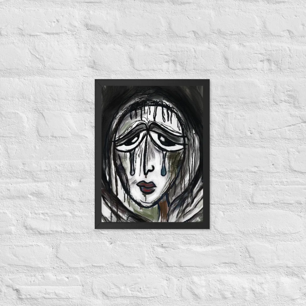 Shape Of Sorrow Abstract Portrait Framed poster - Image 3