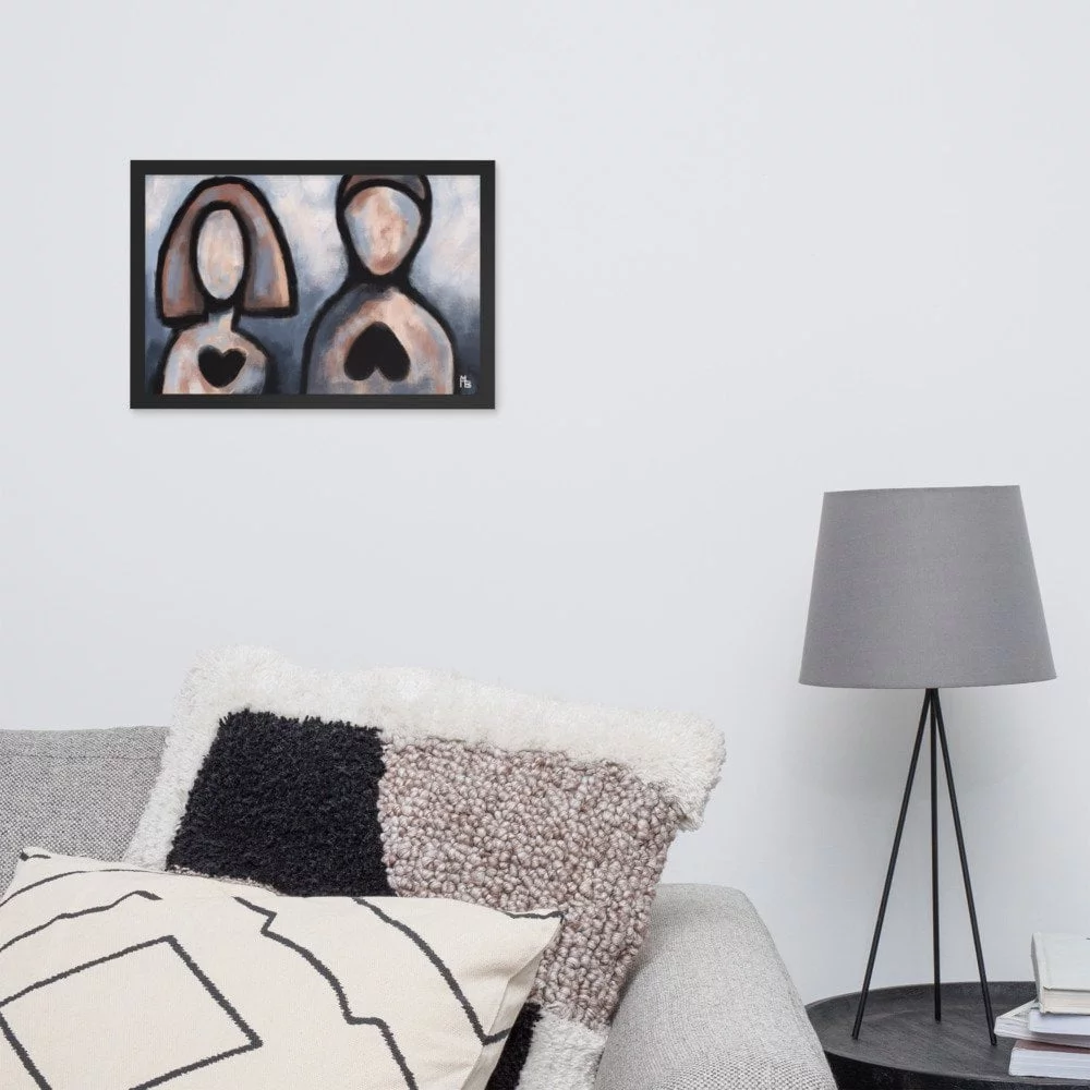 Love Is A Puzzle Abstract Framed poster - Image 2