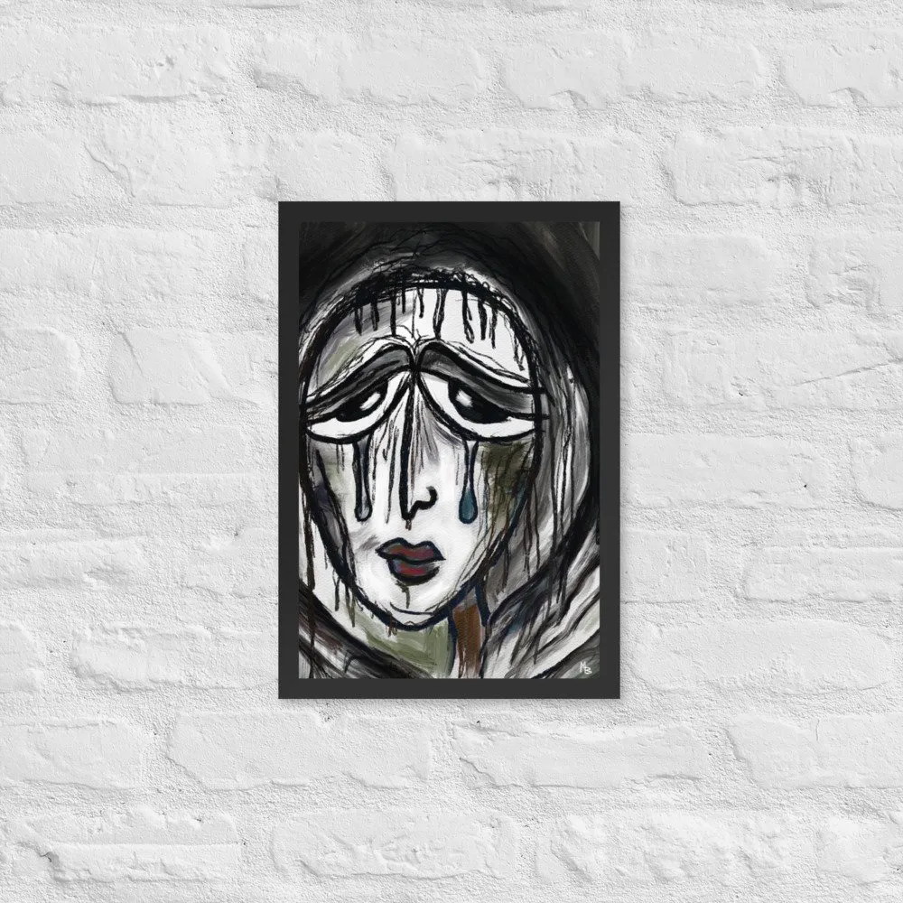 Shape Of Sorrow Abstract Portrait Framed poster - Image 4