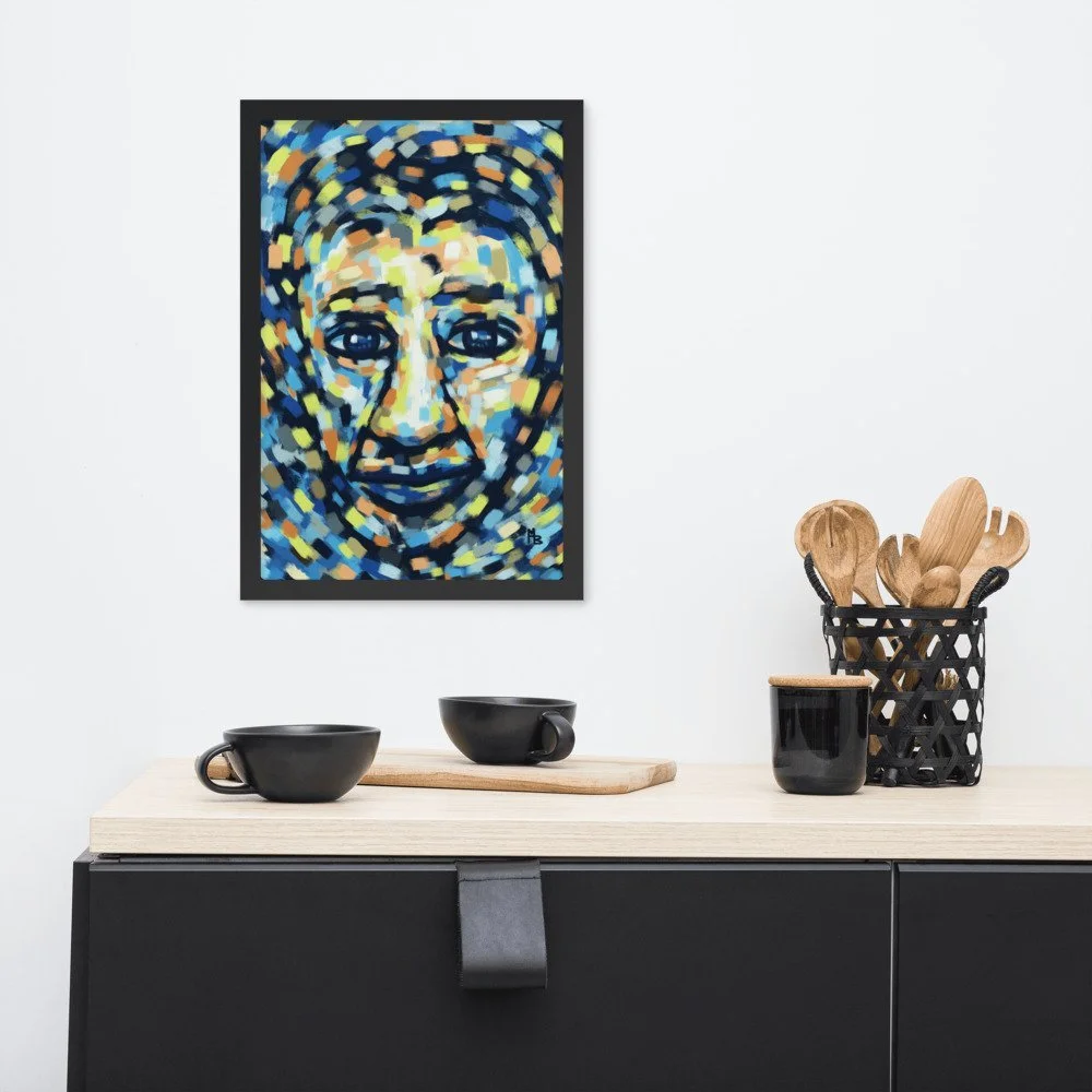 Awakening Abstract Portrait Art Framed poster - Image 3