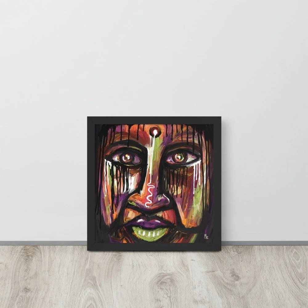 Mystic Contrast Abstract Portrait Art Framed poster - Image 4