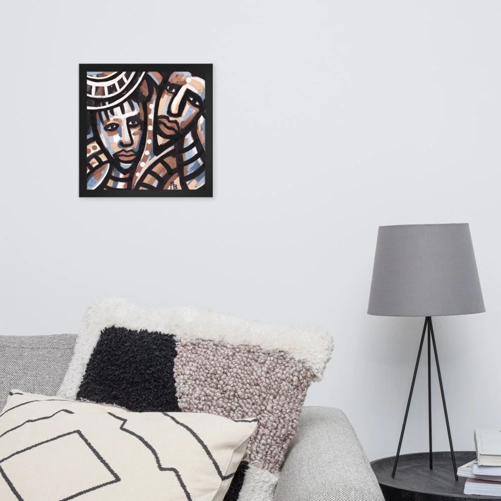 Contrast Of Sorrow Abstract Art Framed poster - Image 4
