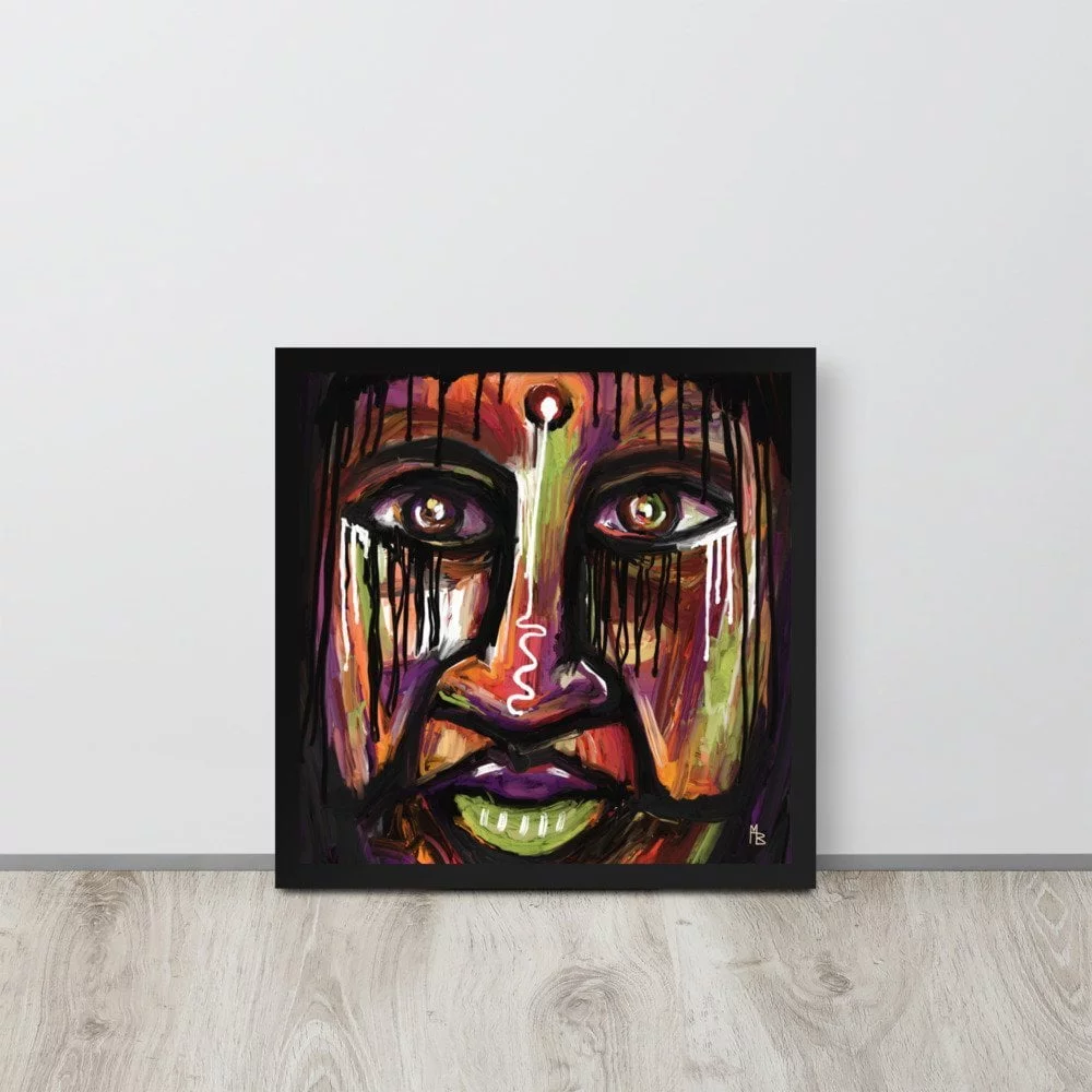 Mystic Contrast Abstract Portrait Art Framed poster - Image 5