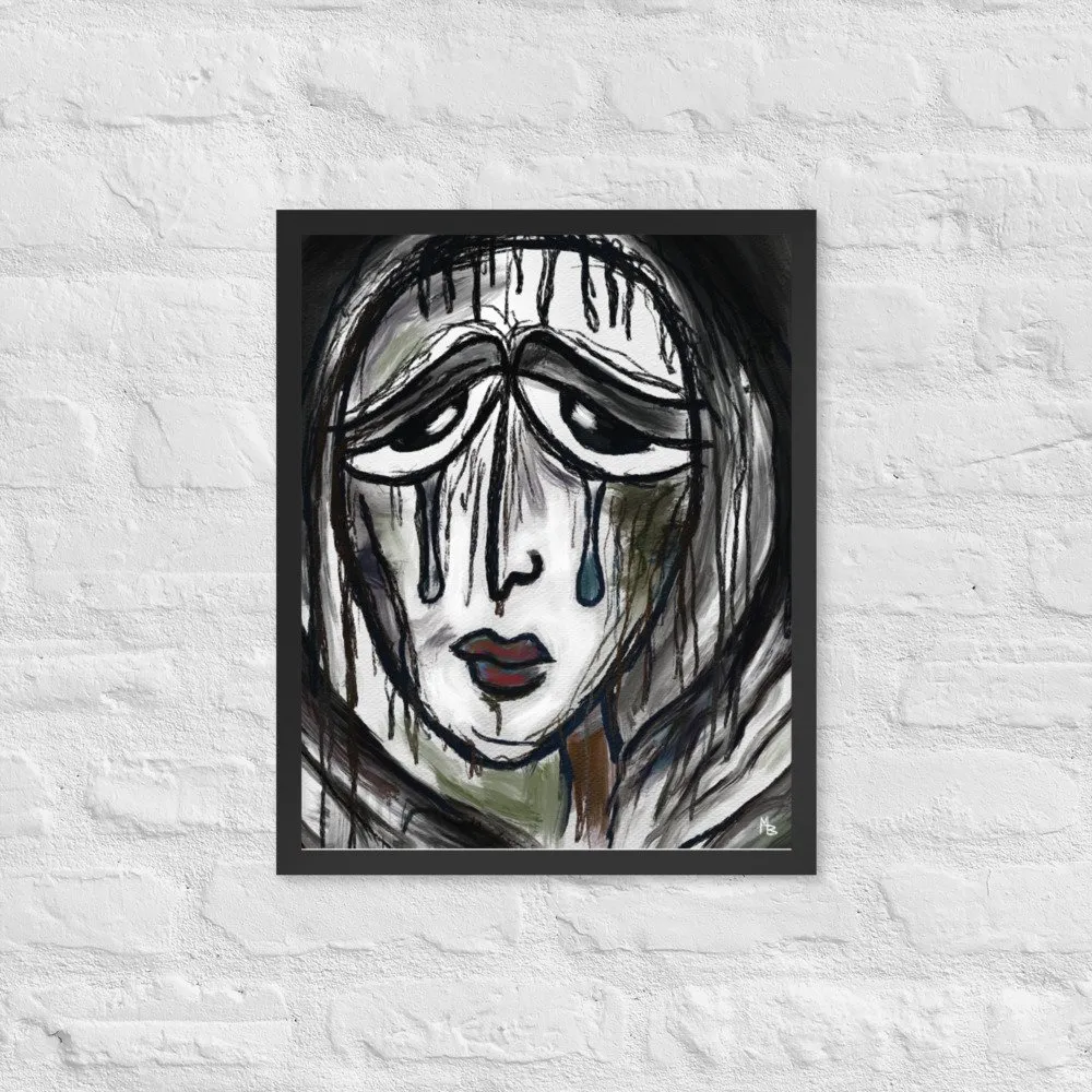 Shape Of Sorrow Abstract Portrait Framed poster - Image 5