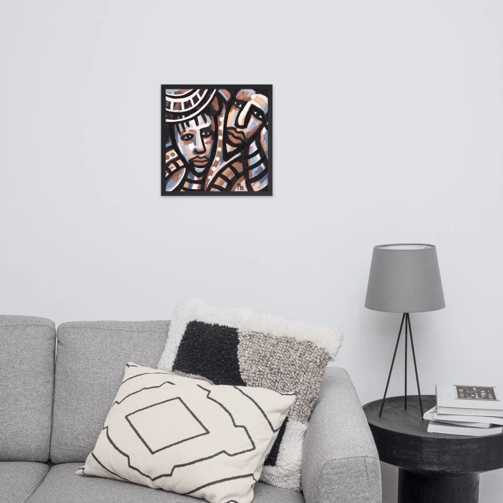 Contrast Of Sorrow Abstract Art Framed poster - Image 5