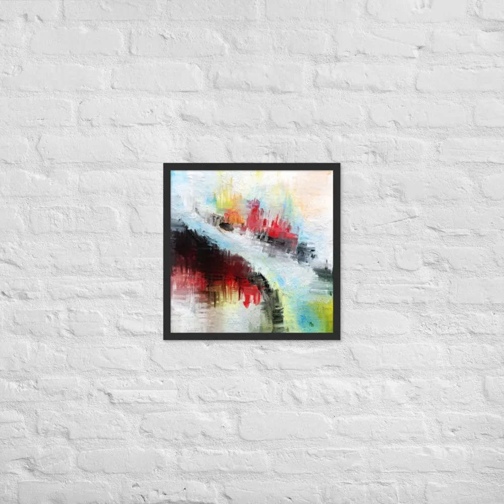 Narrow Path Abstract Art Framed poster