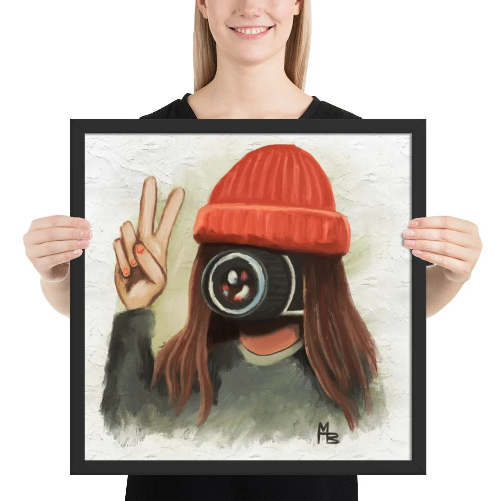 Selfie Nation Surreal Art Framed poster