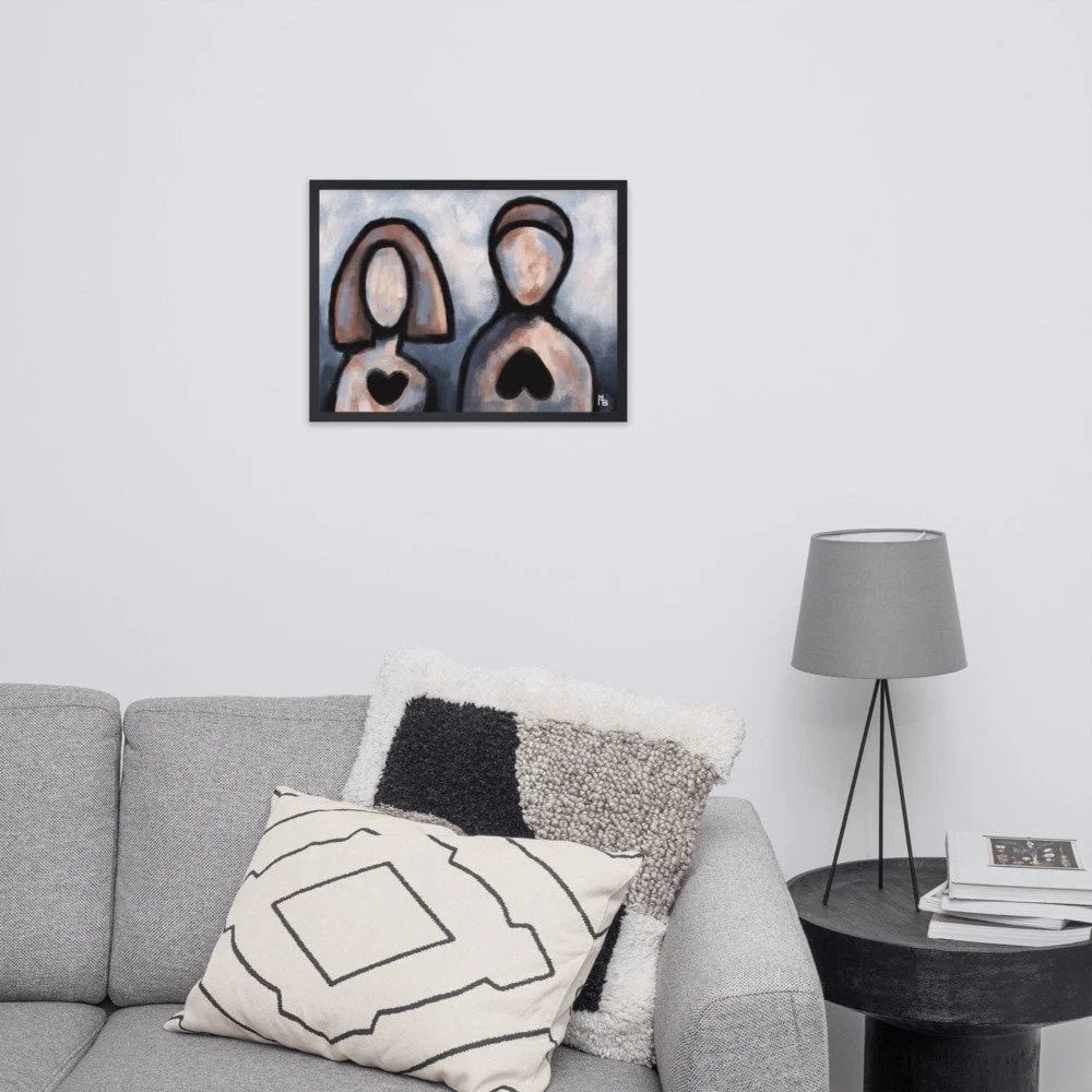 Love Is A Puzzle Abstract Framed poster - Image 3