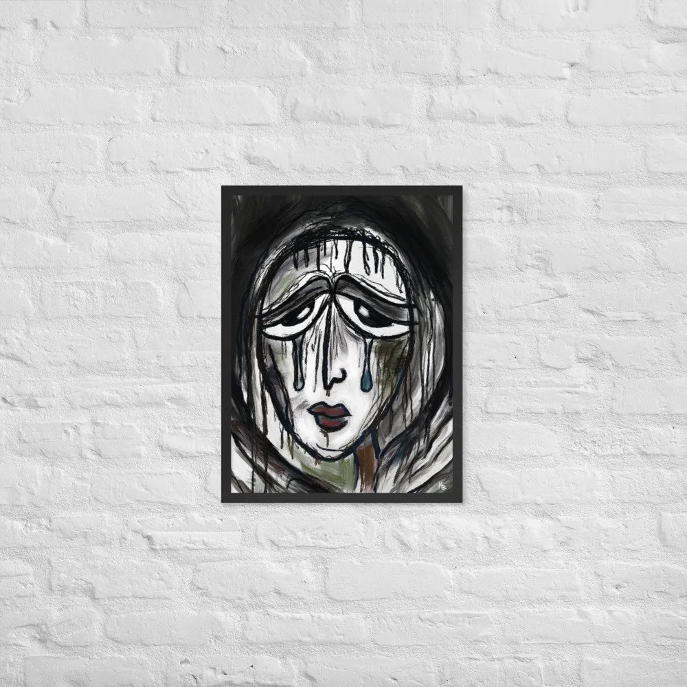Shape Of Sorrow Abstract Portrait Framed poster - Image 6