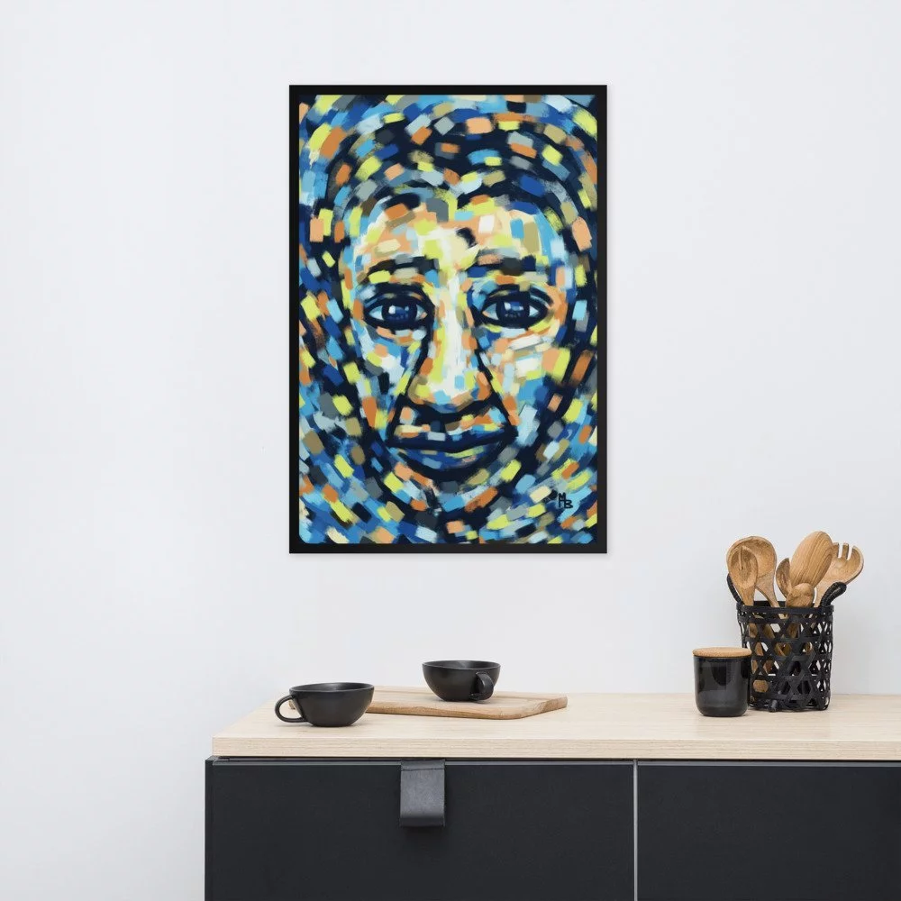 Awakening Abstract Portrait Art Framed poster - Image 4