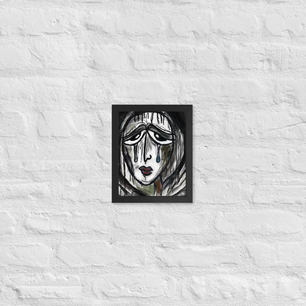 Shape Of Sorrow Abstract Portrait Framed poster - Image 2