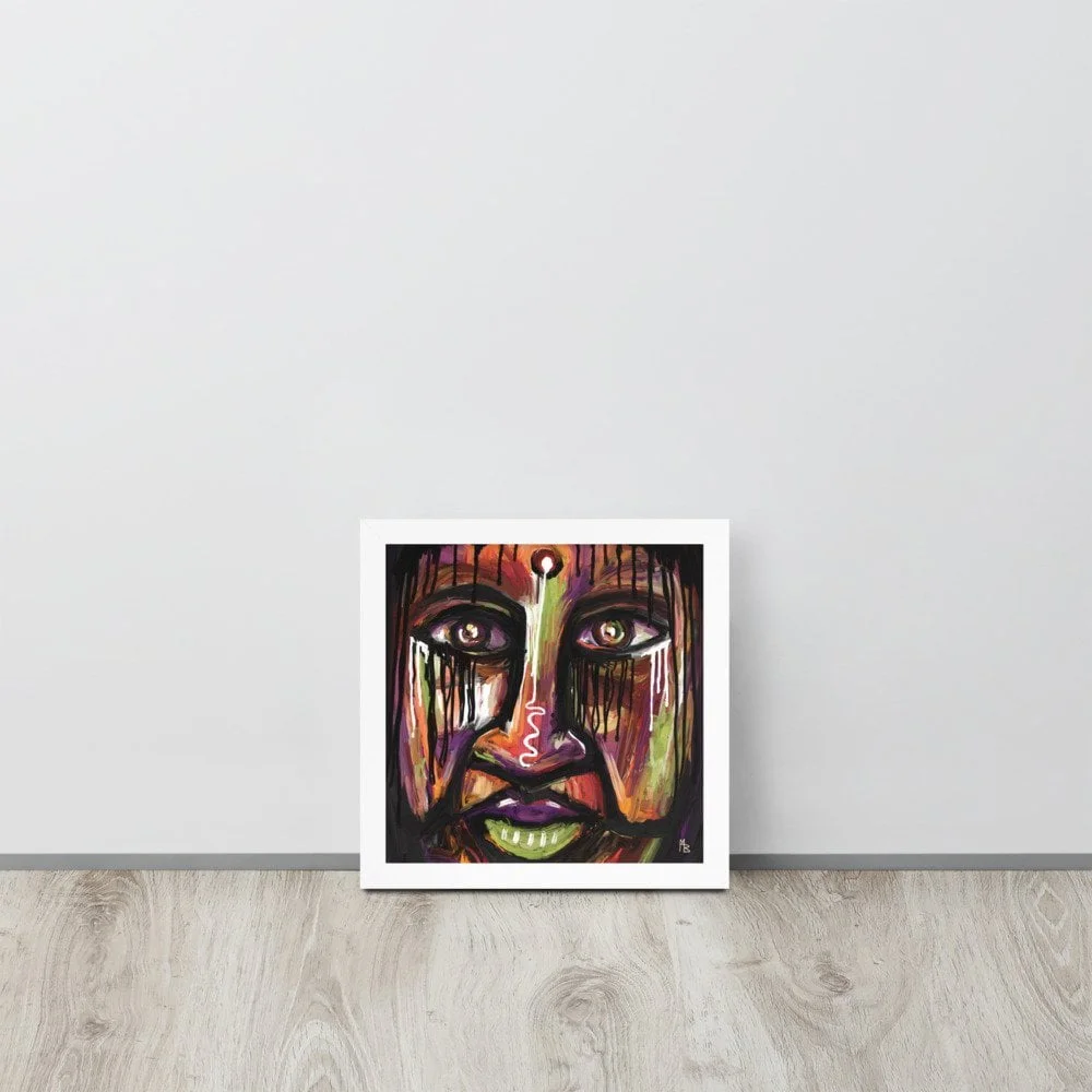 Mystic Contrast Abstract Portrait Art Framed poster - Image 6