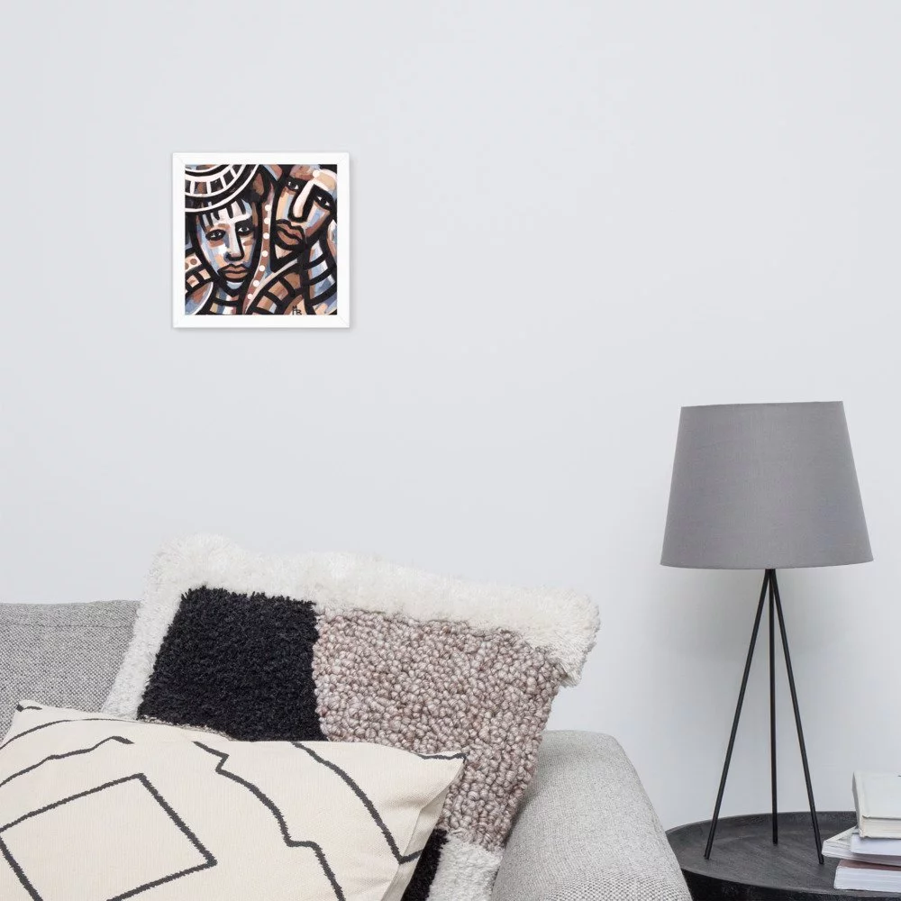 Contrast Of Sorrow Abstract Art Framed poster - Image 6