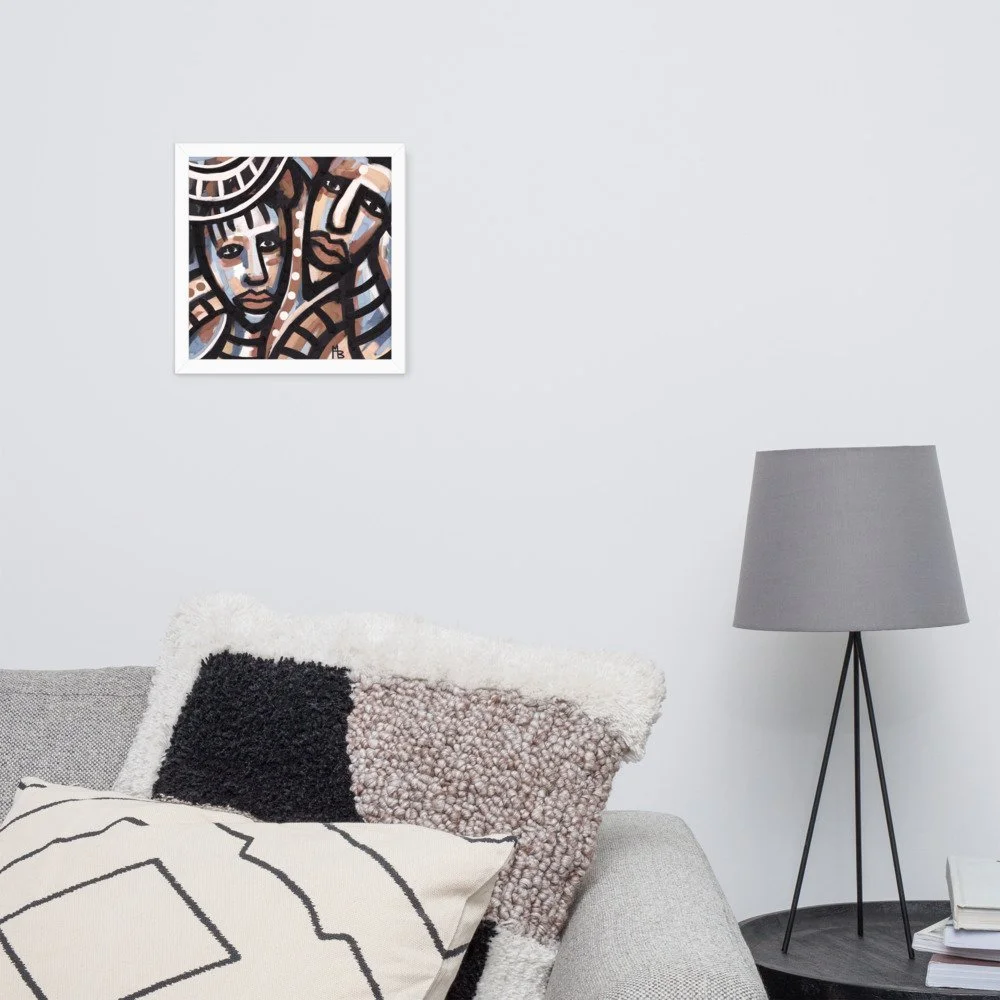 Contrast Of Sorrow Abstract Art Framed poster - Image 7