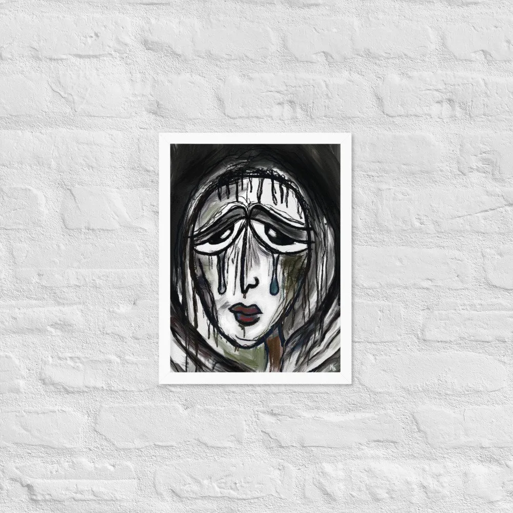 Shape Of Sorrow Abstract Portrait Framed poster - Image 8