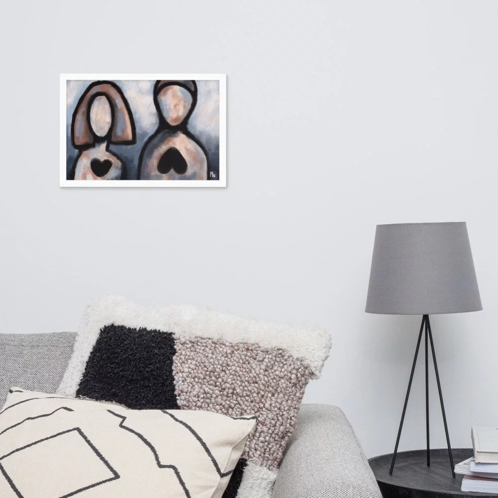Love Is A Puzzle Abstract Framed poster - Image 4