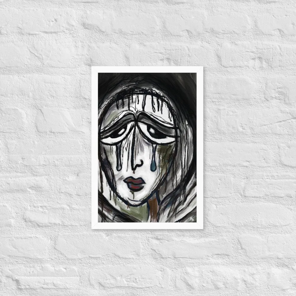 Shape Of Sorrow Abstract Portrait Framed poster - Image 9