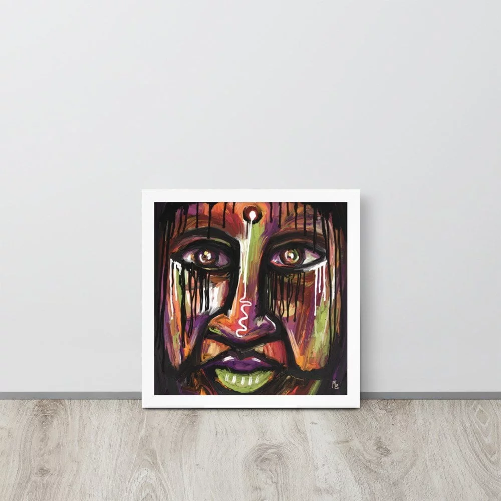 Mystic Contrast Abstract Portrait Art Framed poster - Image 8