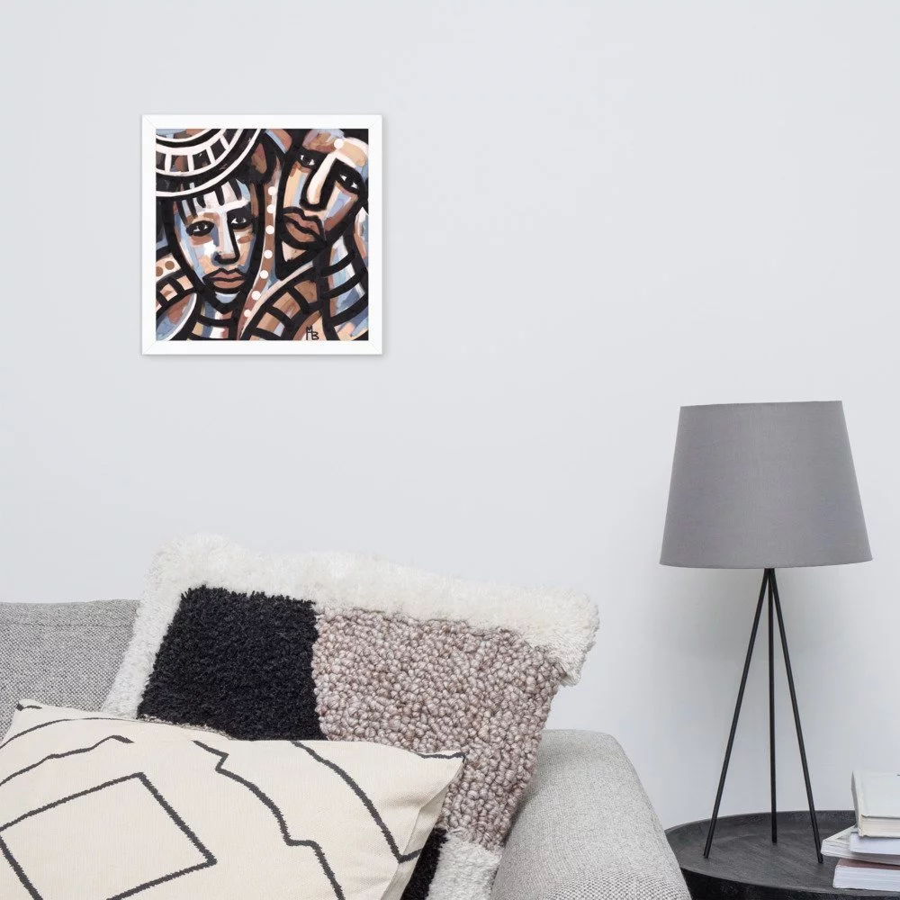 Contrast Of Sorrow Abstract Art Framed poster - Image 8