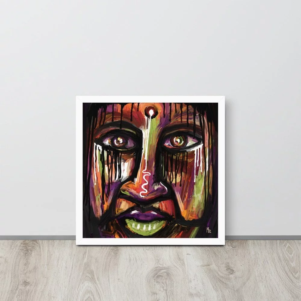 Mystic Contrast Abstract Portrait Art Framed poster - Image 9