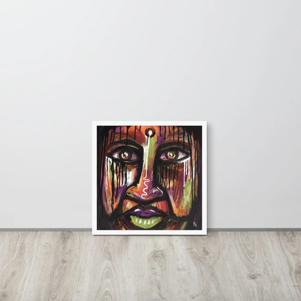 Mystic Contrast Abstract Portrait Art Framed poster - Image 10