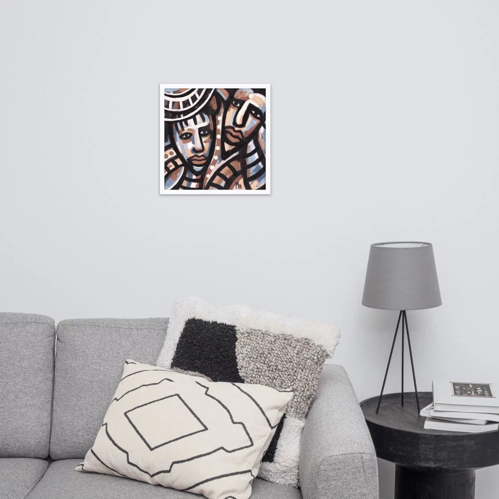 Contrast Of Sorrow Abstract Art Framed poster - Image 10