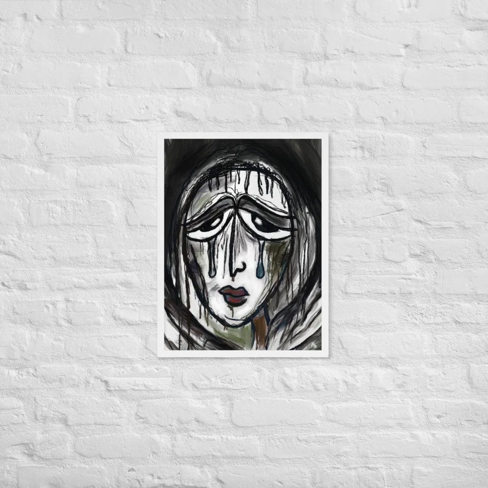 Shape Of Sorrow Abstract Portrait Framed poster - Image 10