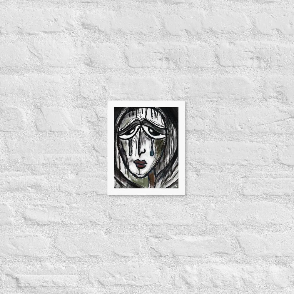 Shape Of Sorrow Abstract Portrait Framed poster - Image 7