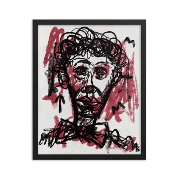 Clown Frown Framed poster