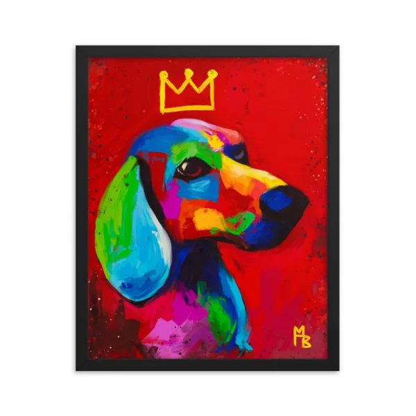 King Dog Framed poster