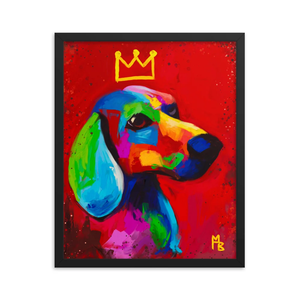 King Dog Framed poster