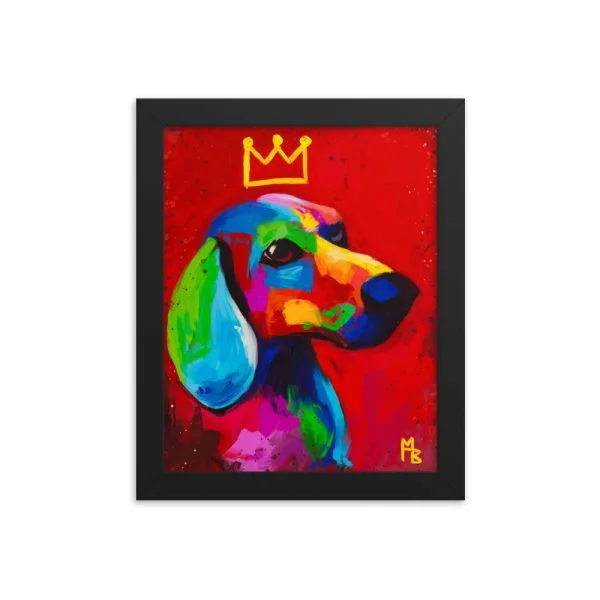 King Dog Framed poster