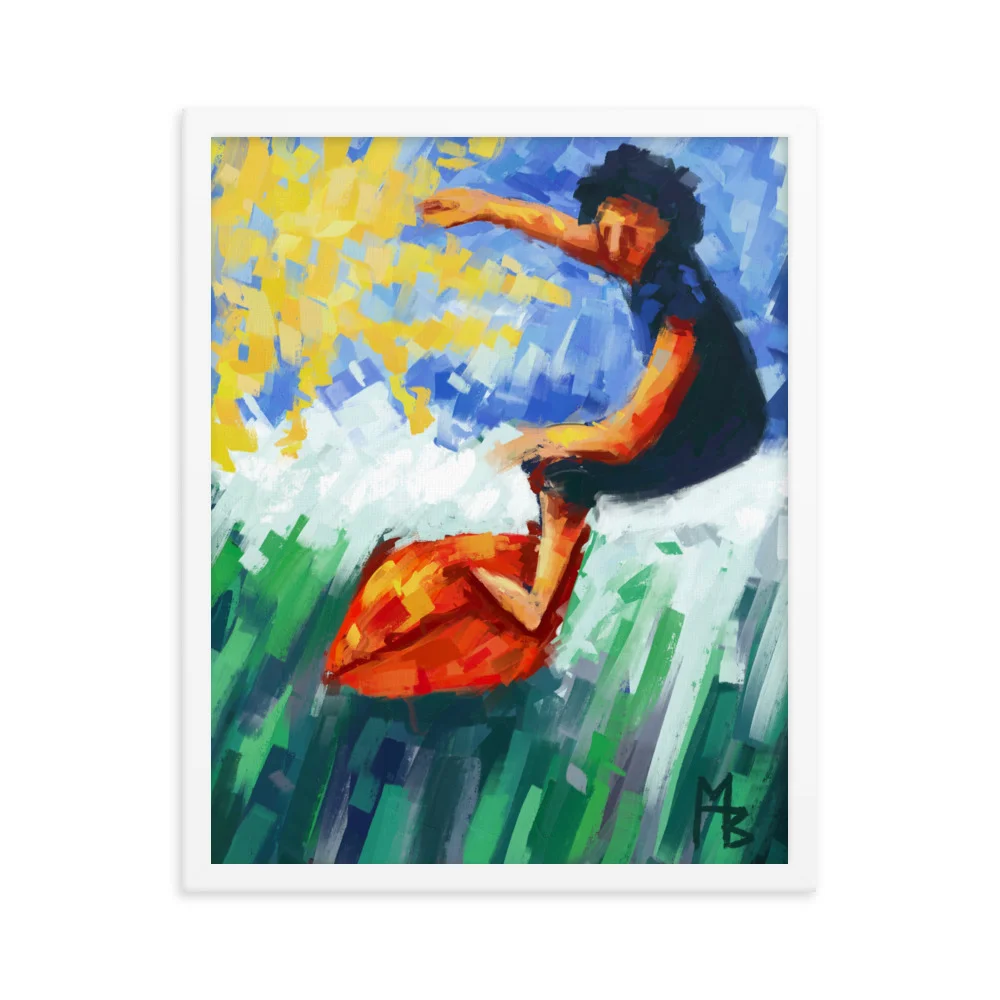 Green Waves Framed poster - Image 4