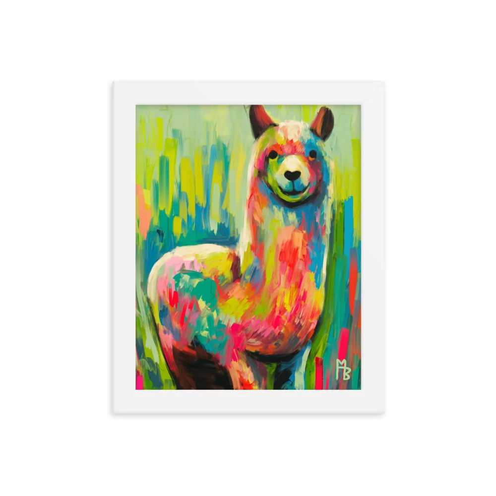 Colorful Llama Framed poster - Image 3