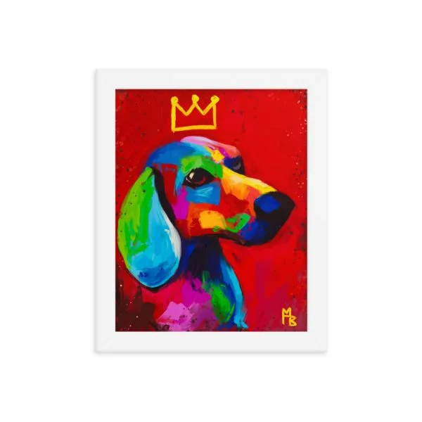 King Dog Framed poster