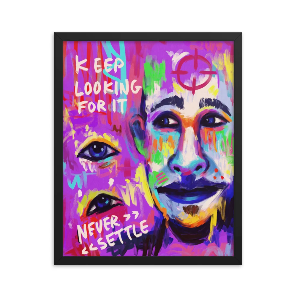 Never Settle Framed poster
