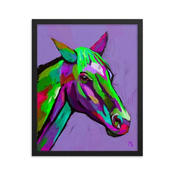 Purple Horse Framed poster