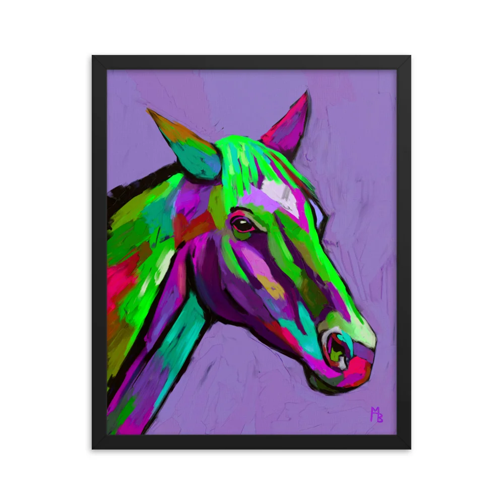 Purple Horse Framed poster