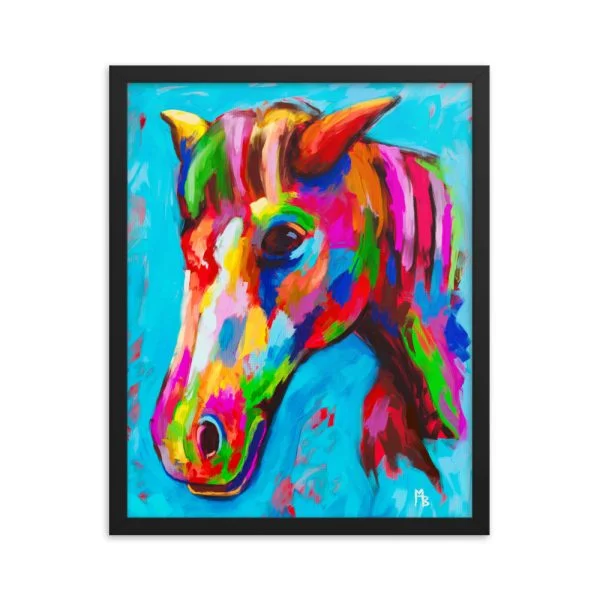 Rainbow Horse Framed poster