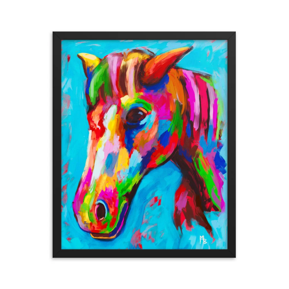 Rainbow Horse Framed poster