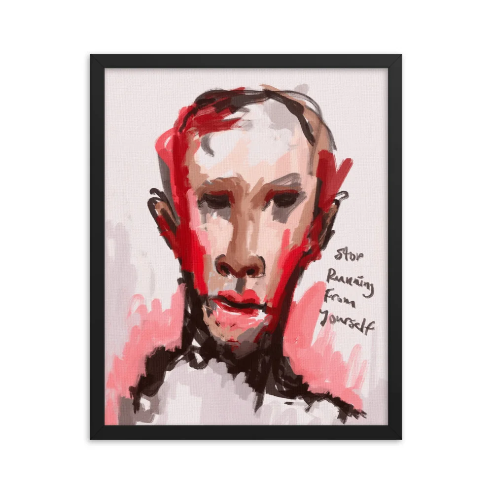 Stop Running Framed poster