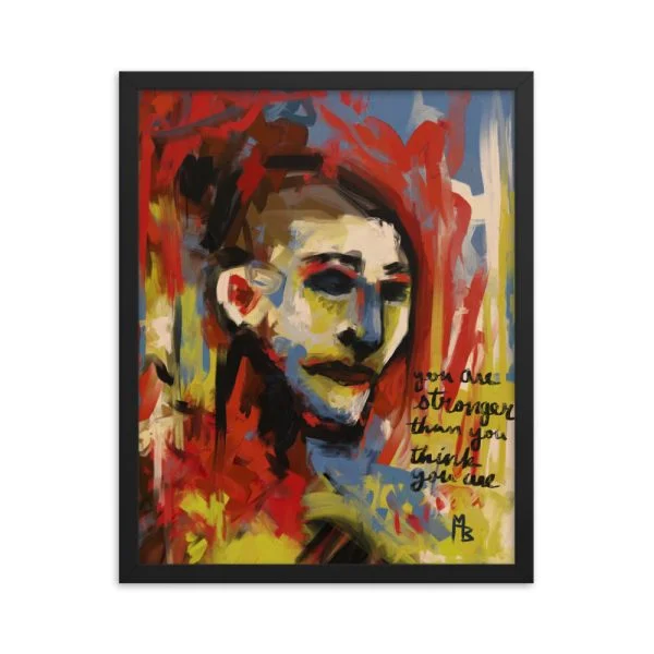 Stronger Framed poster