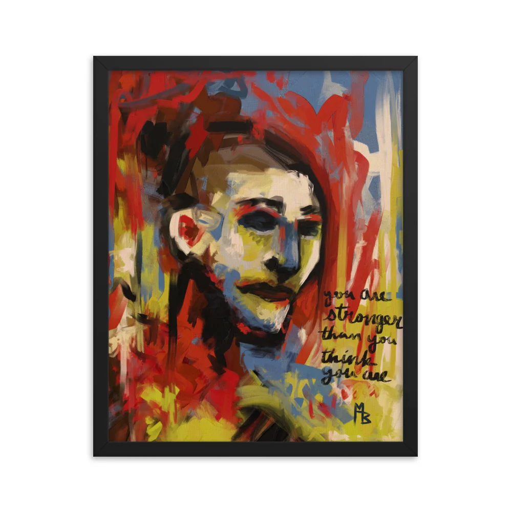 Stronger Framed poster