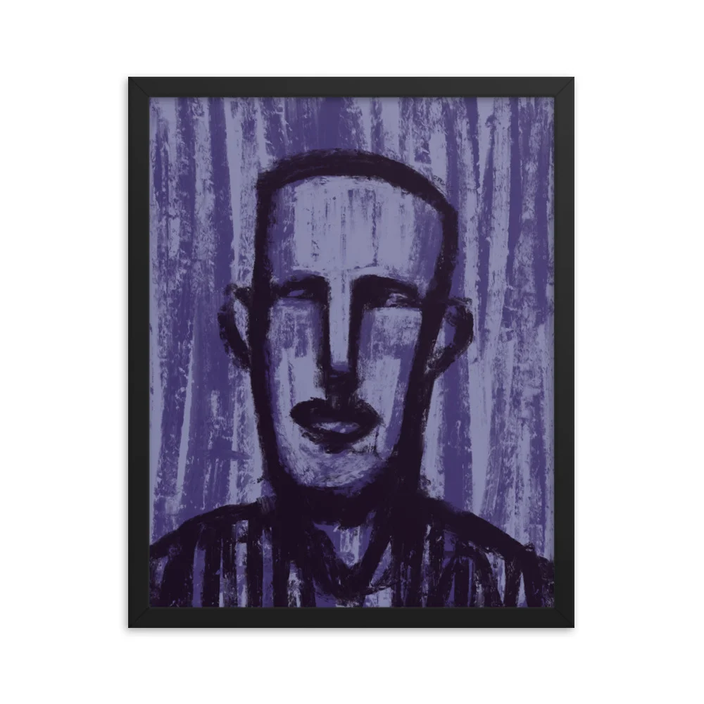 Violet Streaks Framed poster
