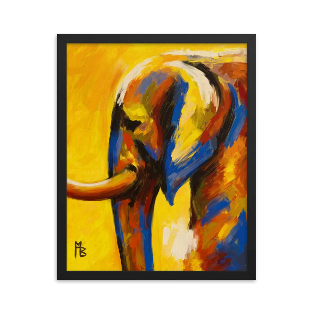 Yellowphant Framed poster