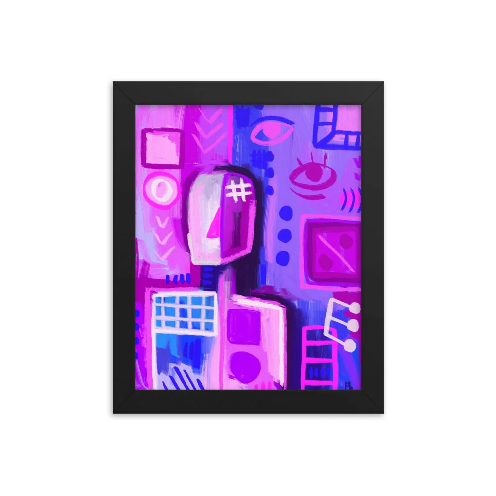 Pink Abstract Framed poster - Image 2