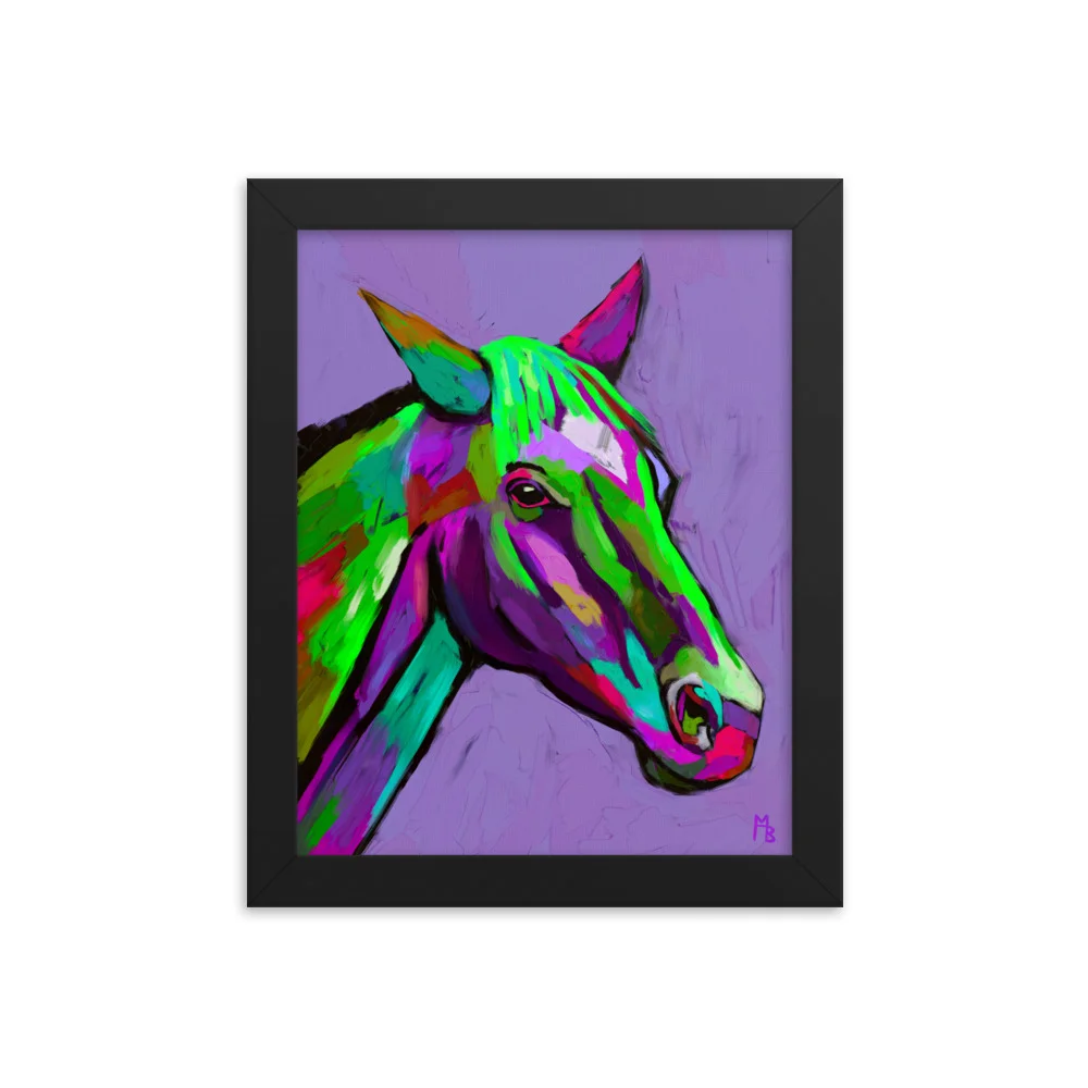 Purple Horse Framed poster - Image 2